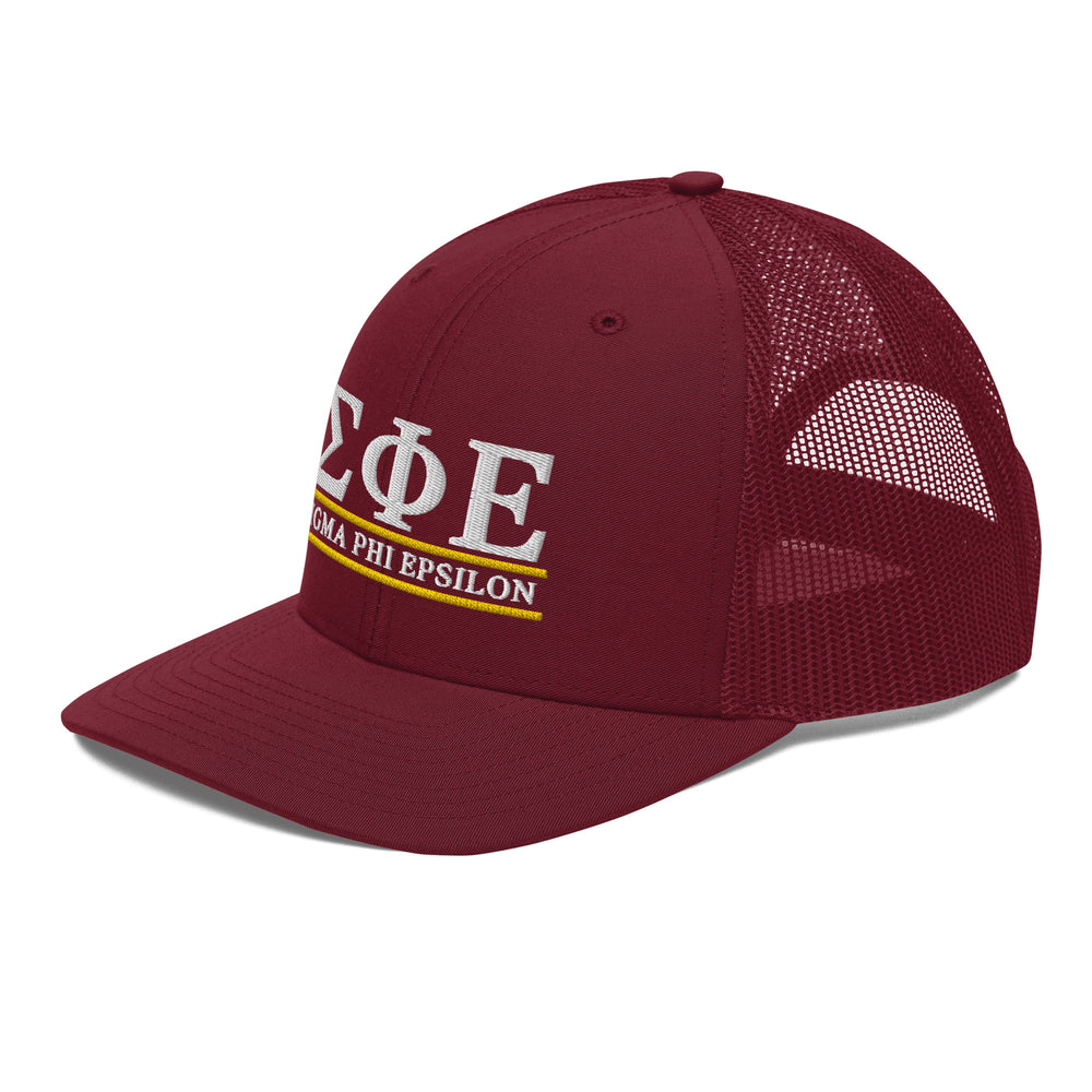 
                      
                        SigEp Letters Trucker Hat in Cardinal
                      
                    