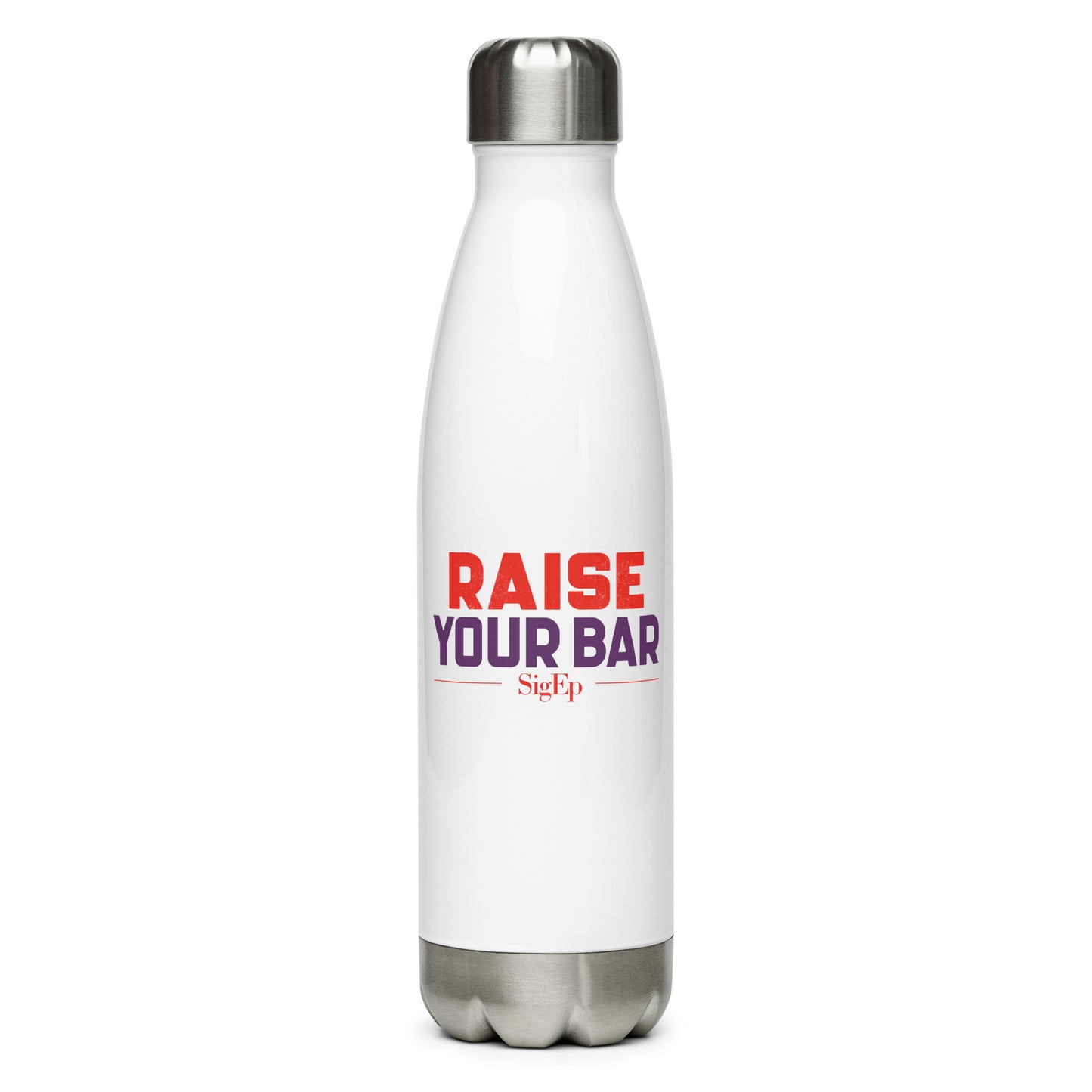 SigEp Raise Your Bar Stainless Steel Water Bottle